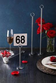 img 1 attached to 🎯 New Star Foodservice 23275 Ring-Clip Table Number Holder/Number Stand/Place Card Holder, 15-Inch, Set of 12 - Stylish and Functional Table Decor