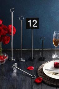img 2 attached to 🎯 New Star Foodservice 23275 Ring-Clip Table Number Holder/Number Stand/Place Card Holder, 15-Inch, Set of 12 - Stylish and Functional Table Decor