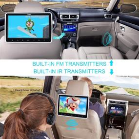 img 1 attached to 🚗 Улучшенный автомобильный DVD-плеер NAVISKAUTO 10.1'' с HDMI-входом: Регион-фри, Последнее запоминание, USB и SD-карта, Крепежный кронштейн и наушники IR в комплекте