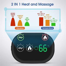 img 2 attached to 🔥 Heated Shoulder Wrap with Vibration: Wireless Electric Heating Pad Massager for Left and Right Shoulder, 3 Vibration and Temperature Settings, LED Display