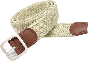 img 4 attached to 👔 WYuZe Elastic Braided Stretch Woven Men's Belts: Stylish and Comfortable Accessories for Every Occasion