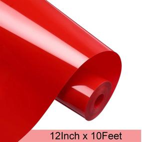 img 3 attached to 👕 Red Heat Transfer Vinyl Roll for T-Shirts, Hats, Clothing: Iron on HTV Compatible with Cricut, Cameo, Heat Press Machines, Sublimation - 12 Inch x 10 Feet