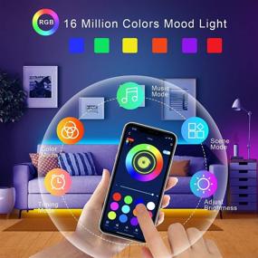 img 2 attached to 🎉 100ft LED Strip Lights for Bedroom, LEELEBERD RGB LED Lights with Remote and App Control Sync to Music, Ideal for Room Party Decoration