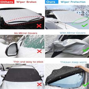 img 3 attached to ❄️ Car Windshield Snow Cover: Ultimate Solution for Winter - Shield Your Car from Ice, Snow, and Frost with Magnetic Edges - No More Scraping or Shoveling!