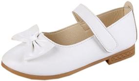 img 3 attached to Vokamara School Ballerina Shoes White Girls' Shoes