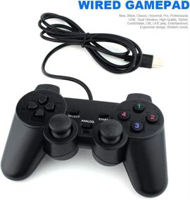 img 4 attached to 🎮 USB Wired Joystick Gamepad Controller with Double Vibration Feedback Motors for PC Computer Laptop Windows - Black