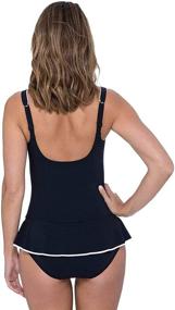 img 1 attached to Women's Peplum Scoop Neck One Piece Swimsuit from Profile by Gottex