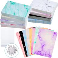 📦 800-piece marble design earring cards jewelry display card holder set with 200 cards in 8 colors, 200 self-seal bags, and 400 earring backs for diy jewelry display and packing logo