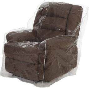 img 2 attached to 🛋️ Swanna Plastic Recliner Furniture Cover – Clear Moving Bag for Couch, Waterproof & Heavy Duty, Cat Scratching Protector, Plastic Chair Cover 42"H x 25"AH x 36”W x 40”D (1 Pack)