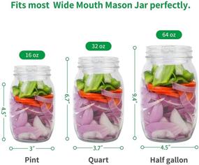 img 2 attached to 🥒 Fermentation Glass Weights 6-Pack with Easy Grip Handle for Wide Mouth Mason Jar Fermenting Sauerkraut, Pickles, Kimchi Vegetables, Canning Supplies, and More - Dishwasher Safe - Home Fermented Foods Made Easy