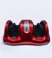 🦶 slabway shiatsu foot massager: enhance blood circulation & alleviate leg, feet, calf, knee pain - deep kneading, rolling, pulsing - red логотип