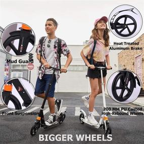 img 3 attached to 🛴 Foldable Kick Scooter for Adults, Teens & Kids 12 Years+".