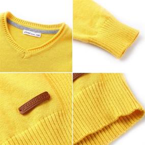 img 1 attached to 👦 CUNYI Boys V-Neck Pullover: Stylish & Comfortable Cotton Knit Sweater