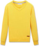 👦 cunyi boys v-neck pullover: stylish & comfortable cotton knit sweater logo