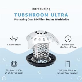 img 1 attached to 🛁 Stainless Steel TubShroom Ultra - Revolutionary Bath Tub Drain Protector and Hair Catcher, Single Pack (Standard Size)