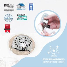 img 2 attached to 🛁 Stainless Steel TubShroom Ultra - Revolutionary Bath Tub Drain Protector and Hair Catcher, Single Pack (Standard Size)