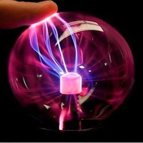 img 1 attached to 6.0 Inches Lebbeen Glass Plasma Ball Sphere: The Ultimate Party Magical Ball with Electrostatic Flashing Lights