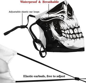 img 2 attached to 🎃 3pcs Skull Mask: Reusable & Adjustable Halloween Face Masks for Adults - Washable Balaclava for Men and Women