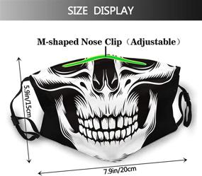 img 3 attached to 🎃 3pcs Skull Mask: Reusable & Adjustable Halloween Face Masks for Adults - Washable Balaclava for Men and Women