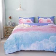 🌈 johnalulu pink twin size comforter set with dreamy rainbow print - cozy down alternative bedding set 3 pieces with 2 pillowcases for boys and girls (pink, twin) logo