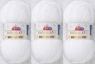 🧶 3 skeins of 395 yards himalaya dolphin baby yarn, 3x100gram super bulky yarn for baby blankets (80301) logo