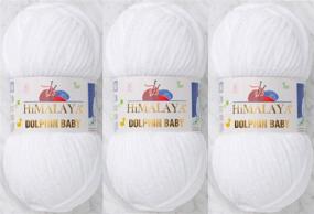 img 1 attached to 🧶 3 Skeins of 395 Yards Himalaya Dolphin Baby Yarn, 3x100gram Super Bulky Yarn for Baby Blankets (80301)