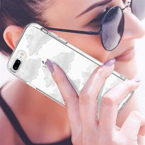 img 3 attached to 🌥️ LUHOURI Clear iPhone 8 Plus Case with Screen Protector - Ultimate Protective Hard Case for Girls/Women - Cloud Mass