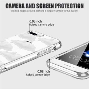 img 1 attached to 🌥️ LUHOURI Clear iPhone 8 Plus Case with Screen Protector - Ultimate Protective Hard Case for Girls/Women - Cloud Mass