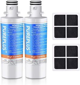 img 4 attached to 🧊 PURPLUS Replacement for LG LT1000P MDJ64844601, Kenmore Elite 9980 Refrigerator Water and Air Filter - 2 Pack