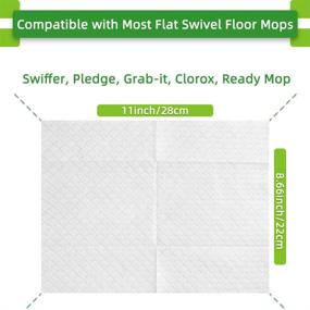 img 1 attached to 🧹 200 Count Dry Sweeping Pad Refills for X Home Sweeper | Flat Mop Cloths 11 x 8.6 inch | Cleaning Starter Kit | Static Duster Disposable Refill for Hardwood Floor Cleaning