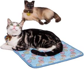 img 4 attached to 🐾 Cuteboom Cooling Mat for Pets and Adults - Comfortable Blue Cushion Pad for Dogs and Cats to Cool Down in Summer