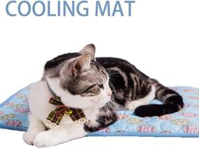 img 1 attached to 🐾 Cuteboom Cooling Mat for Pets and Adults - Comfortable Blue Cushion Pad for Dogs and Cats to Cool Down in Summer