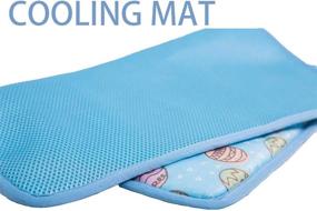 img 2 attached to 🐾 Cuteboom Cooling Mat for Pets and Adults - Comfortable Blue Cushion Pad for Dogs and Cats to Cool Down in Summer