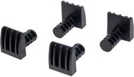 🔧 efficient woodworking with powertec 71037 low profile bench dogs: 4 pack of black peg stoppers for 3/4" holes logo