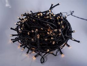 img 4 attached to 🎄 ZJLHGW Solar Christmas Fairy Lights, 72FT 200 LED 8 Modes Outdoor Waterproof String Lights for Porch Garden Patio Fence Balconies (Warm White)