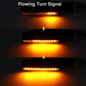 img 3 attached to 🏍️ LivTee Super Bright 4PCS Flowing LED Turn Signal Lights for Motorbikes - Enhanced Visibility for Safe Rides