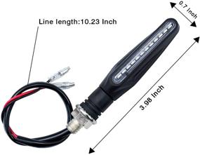 img 1 attached to 🏍️ LivTee Super Bright 4PCS Flowing LED Turn Signal Lights for Motorbikes - Enhanced Visibility for Safe Rides