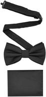 👔 silver boys' accessories: handkerchief and boys bow tie set logo