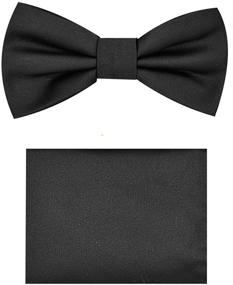 img 2 attached to 👔 Silver Boys' Accessories: Handkerchief and Boys Bow Tie Set