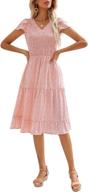 👗 zattcas womens flutter sleeve smocked dresses: chic clothing for women logo