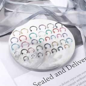 img 3 attached to 👃 Premium Drperfect 20G 36PCS Stainless Steel Nose Ring Hoop - Stylish Nose Piercing Jewelry for Women and Men