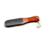 🦶 dual-sided wooden foot rasp file for callus removal & hard skin, pedicure tool (size 3) - optimal seo logo