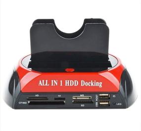 img 4 attached to 🖥️ High-Performance Toptekits All in 1 HDD Docking: 2.5''/3.5'' SATA Multi-Function Docking Station with USB HUB Reader