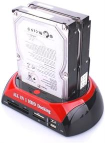 img 3 attached to 🖥️ High-Performance Toptekits All in 1 HDD Docking: 2.5''/3.5'' SATA Multi-Function Docking Station with USB HUB Reader