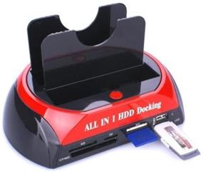 img 1 attached to 🖥️ High-Performance Toptekits All in 1 HDD Docking: 2.5''/3.5'' SATA Multi-Function Docking Station with USB HUB Reader