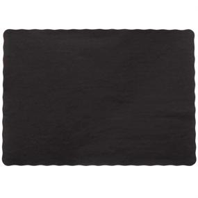 img 4 attached to 🖤 Black Placemat with Scalloped Edges - Pack of 200 by Perfectware