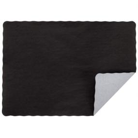 img 3 attached to 🖤 Black Placemat with Scalloped Edges - Pack of 200 by Perfectware