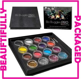 img 2 attached to 🎨 Bo Buggles Professional Face Paint Kit: Water-Activated XL Palette with 50 Stencils. Create Vibrant Detailed Designs with Ease!