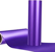 🎨 vibrant matte metallic purple adhesive vinyl: craft vinyl roll for signs, letters & diy projects - 12"x6ft length logo