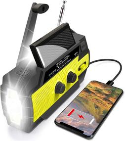 img 4 attached to 🔦 2021 Upgraded Emergency Flashlight Radio: AM/FM/NOAA Weather Solar Crank Radio with 4000 mAh Replaceable Li-ion Battery, 3 Modes Flashlight, Sensor Reading Lamp, Phone Charger for Hurricanes, Tornadoes